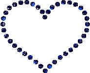 Gif animé coeur perles noires